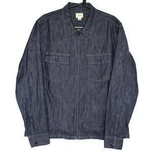 J.Crew Mens Medium Indigo Shirt Jacket Shacket L569